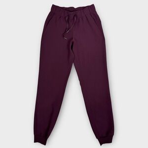 Lululemon On The Fly Jogger Pants Plum Burgundy Drawstring Luxtreme Women Size 2
